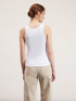 Ribbed tank top with lurex trims image number 1