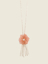 Lange Halskette mit Blumen-Anhänger image number 0