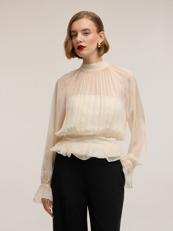 Blusa in georgette con bustier Smart Couture