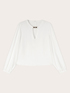 Cr&ecirc;pe de chine blouse with metal loop image number 4