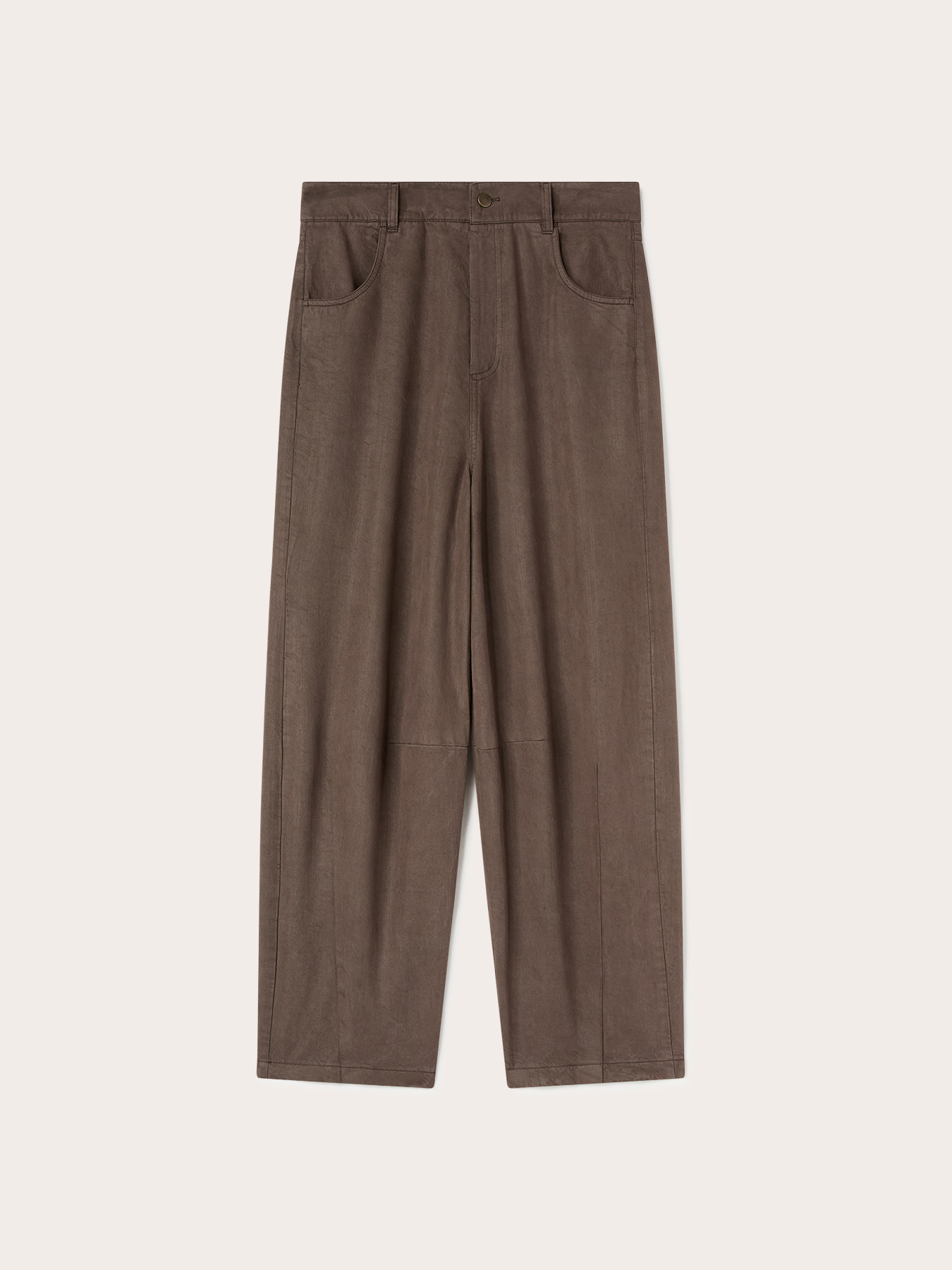 Pantaloni barrel in lyocell image number 4