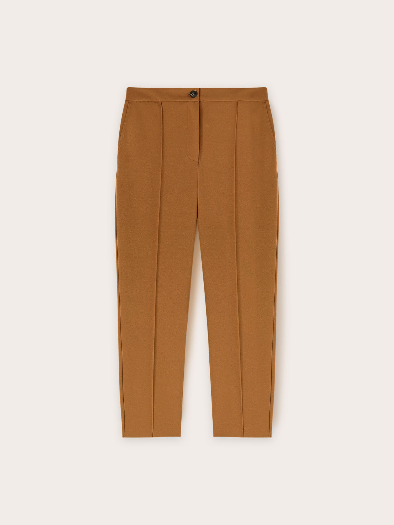 Regular pants in cr&ecirc;pe fabric image number 3