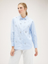 Oversized striped shirt with gemstone embroidery image number 2
