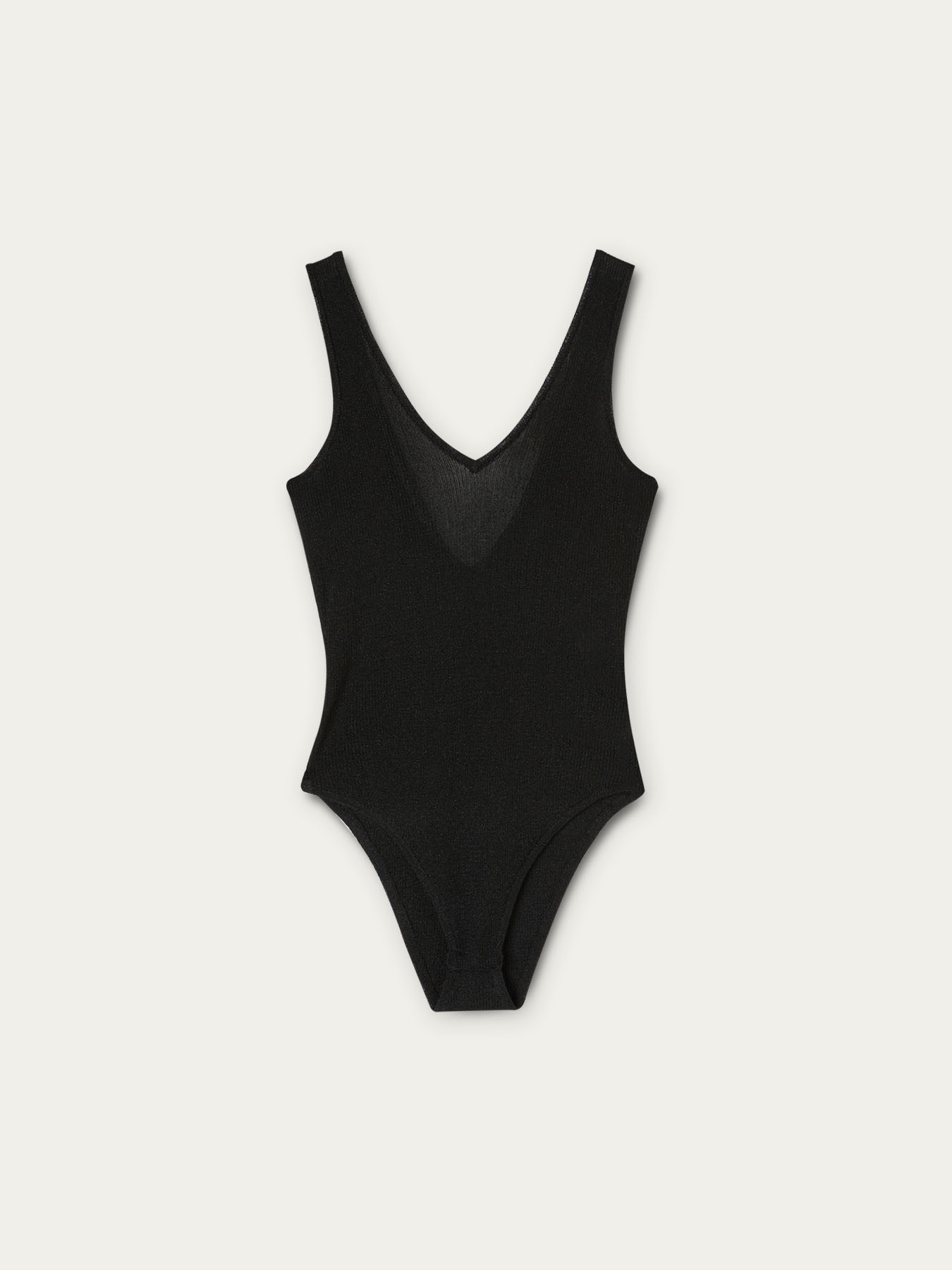 Body in maglia a coste lurex image number 3