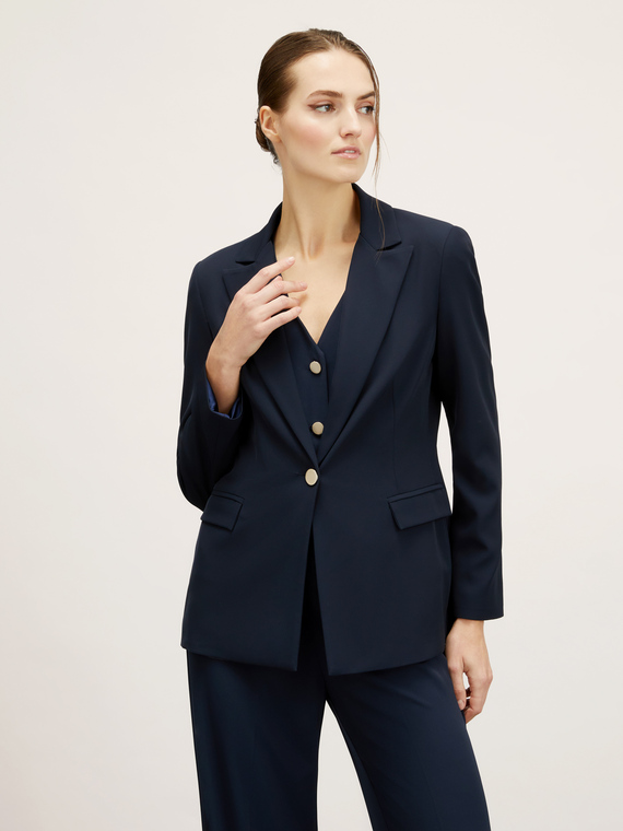 Single-breasted one-button blazer