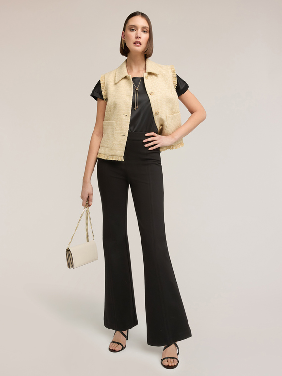 Flare pants in milano stitch