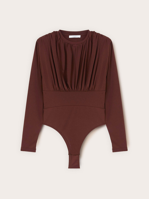 Body din jersey cu drapaj