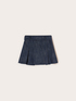 Pleated mini skirt with buttons image number 4