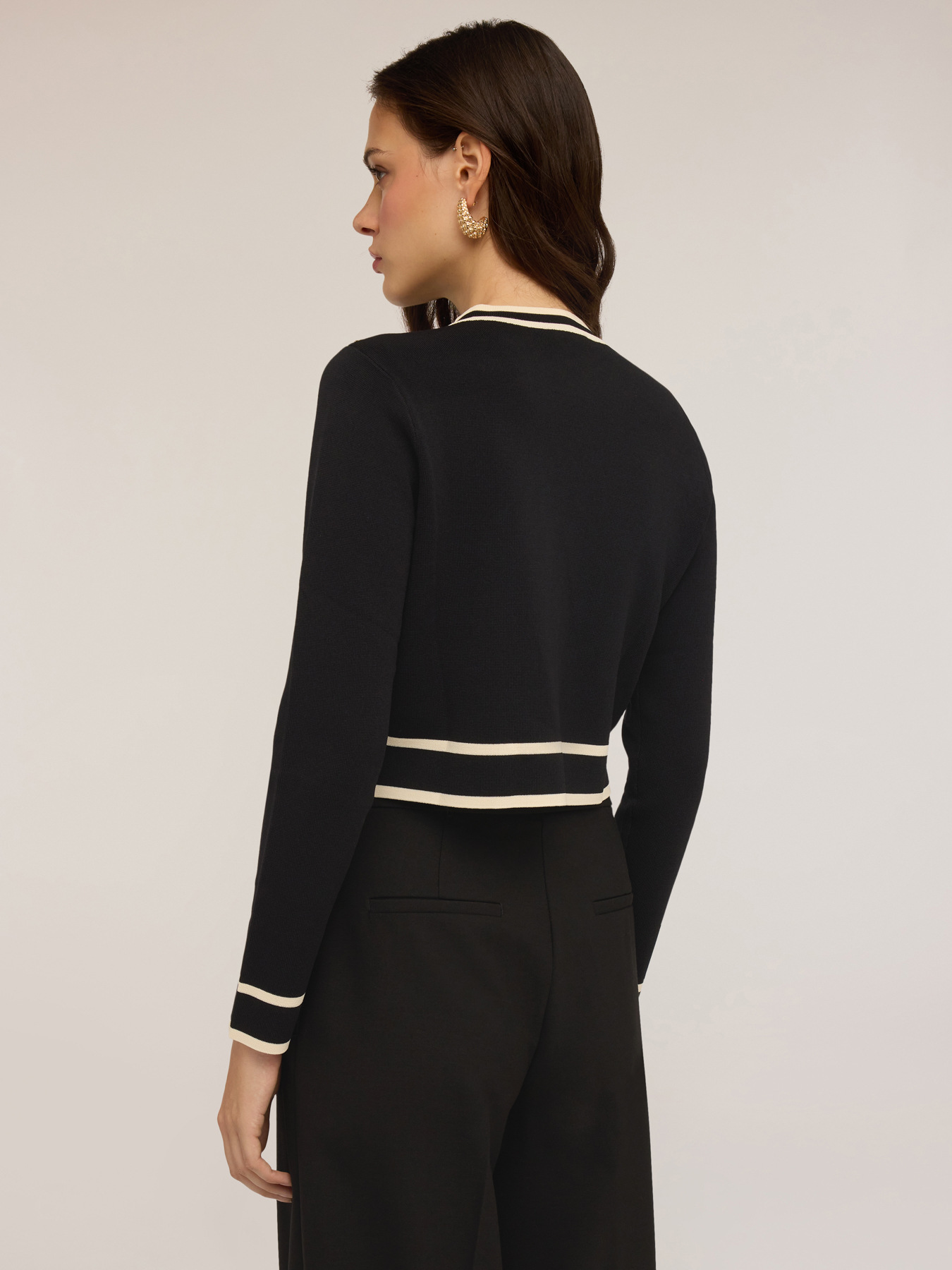 Cardigan avec bordures contrastantes image number 1