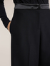 Palazzo pants in cady with satin inserts image number 3