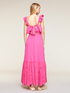 Long cotton dress with openwork embroidery image number 1