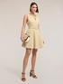 Flare dress in boucl&eacute; fabric with belt image number 0