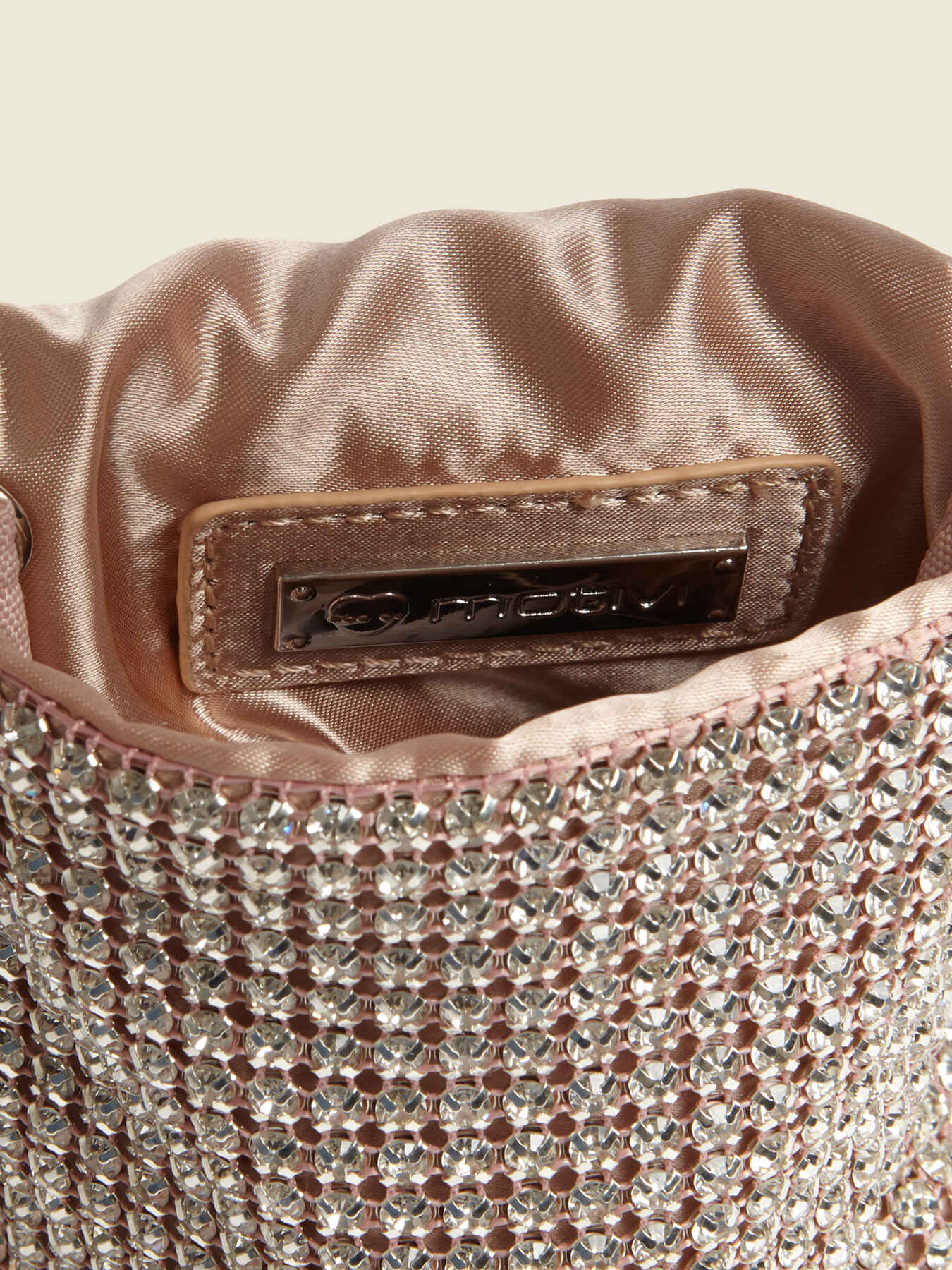Borsa mini a sacchetto con frange di strass image number 4