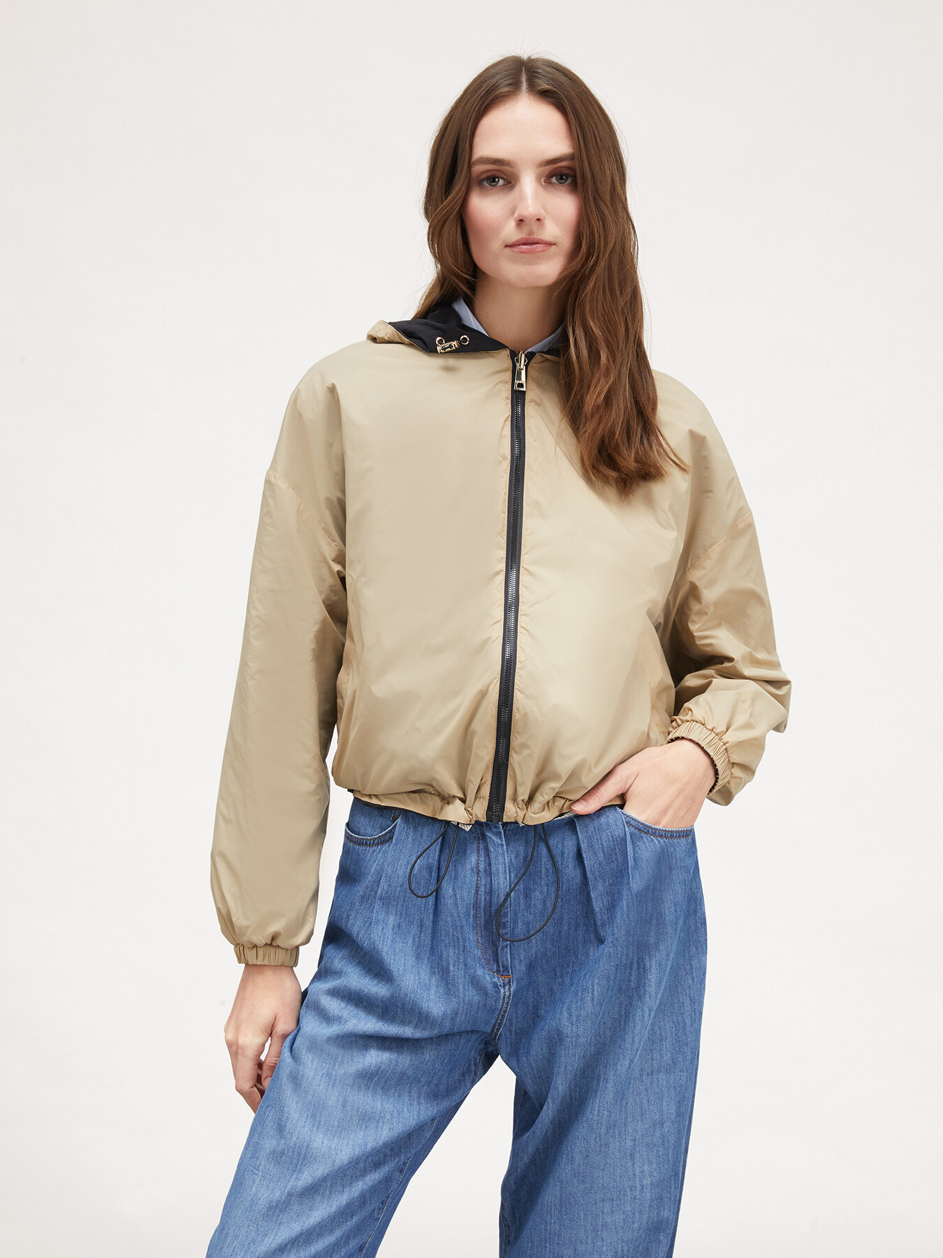 Reversible nylon short jacket image number 2