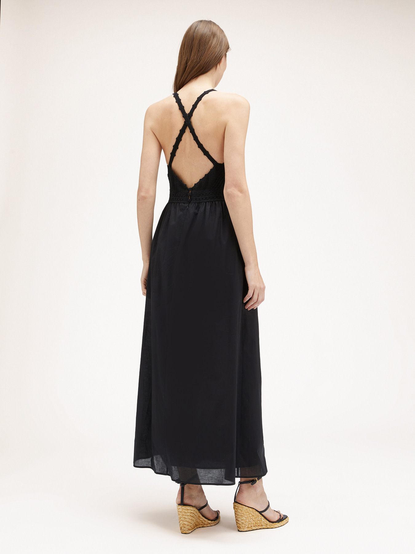 Langes Kleid mit Bustier aus H&auml;kelspitze image number 1