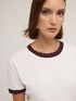 T-shirt with knitted edges image number 3
