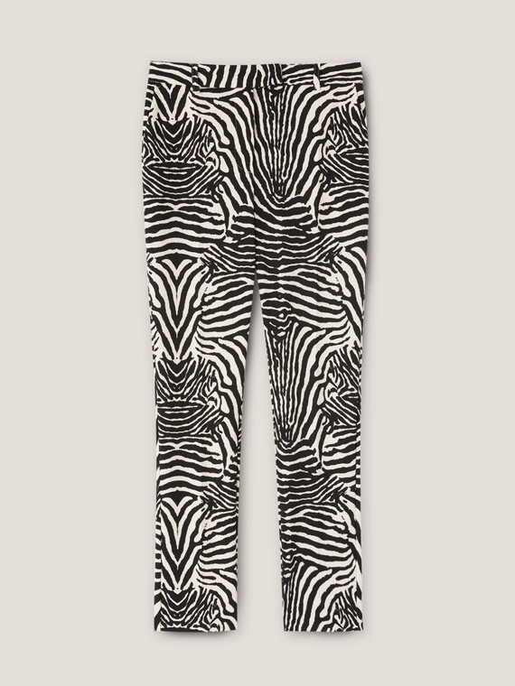 Pantaloni formali fantasia zebrata