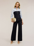 Palazzo jeans with decorative buttons image number 0