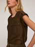 Blusa con tasche effetto satin image number 3