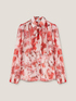 Floral pattern pussy bow shirt image number 3