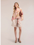 High-waisted poplin shorts with belt image number 3