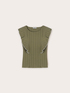 Maglia a coste con rouches image number 4