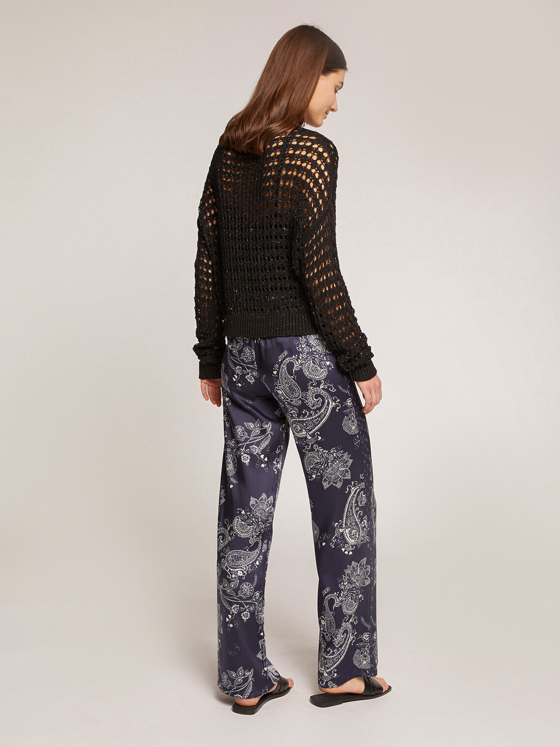Pantaloni larghi fantasia foulard - Motivi.com