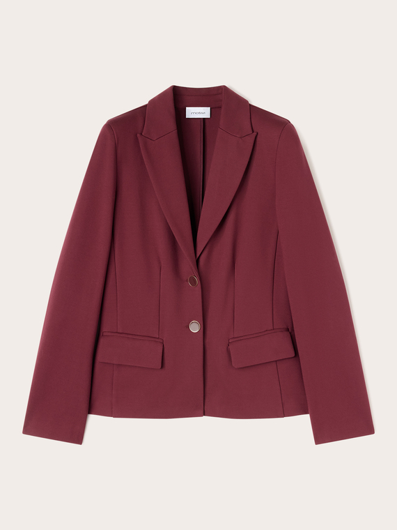 Einreihiger Blazer aus Milano-Strick