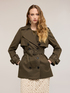 Double-breasted trench coat in cotton blend taffeta image number 0