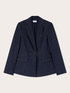 Tailored denim blazer with contrast stitching image number 4