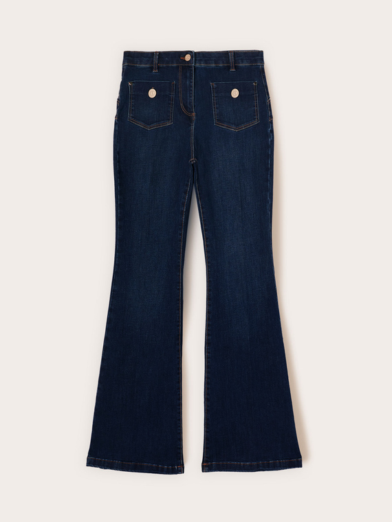 Flared Jeans aus Denim