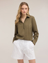 Blouse with satin collar image number 1