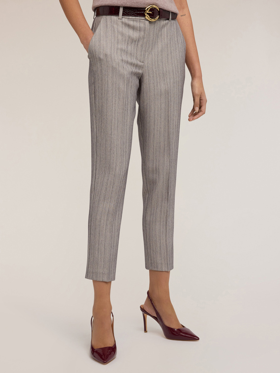 Regular pinstripe trousers