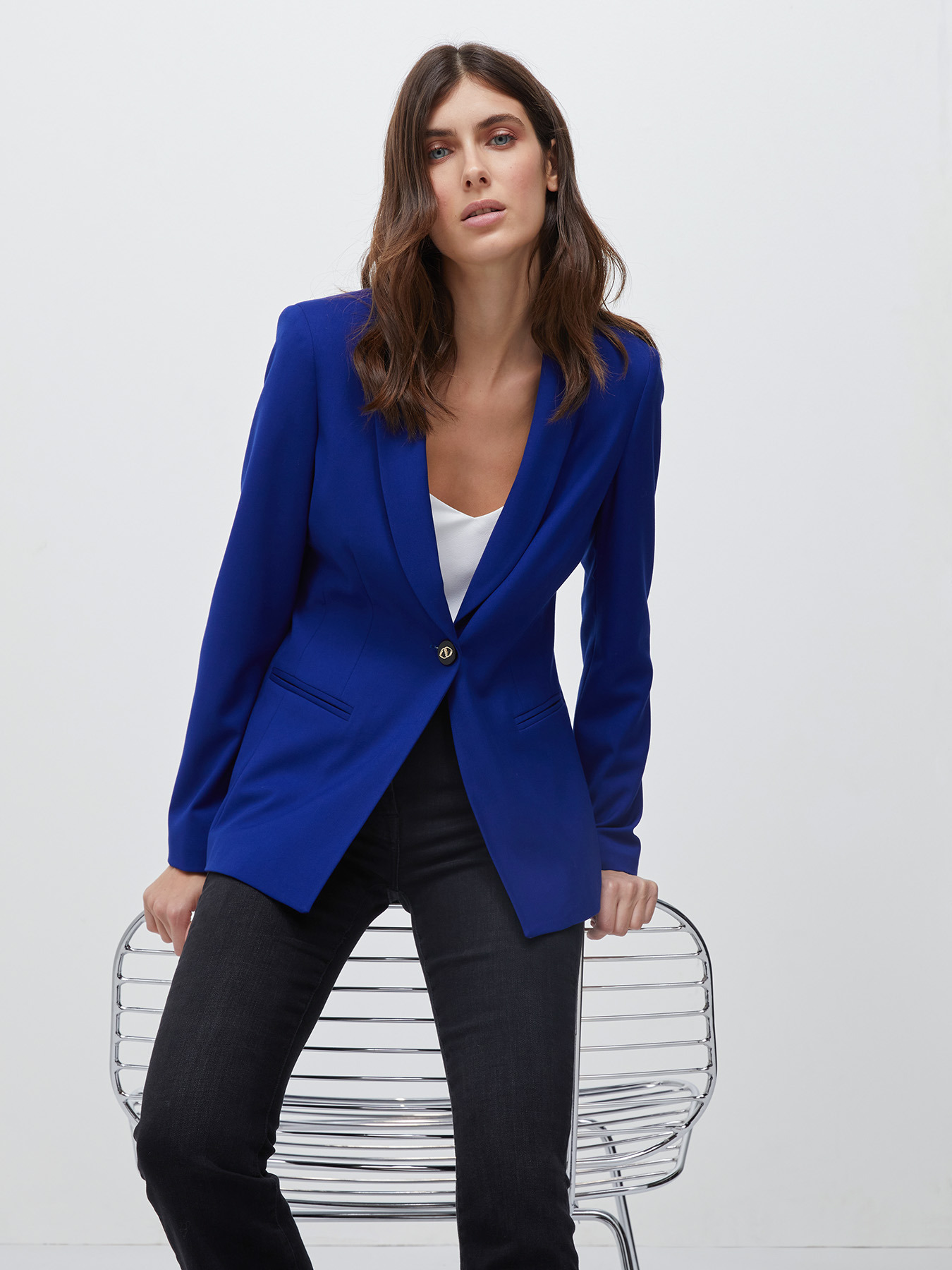 Blazer with contrasting lining image number 0