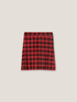 Short pleated plaid skirt image number 3