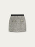 Short lurex blend tweed skirt image number 3