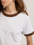 T-shirt with knit borders image number 3