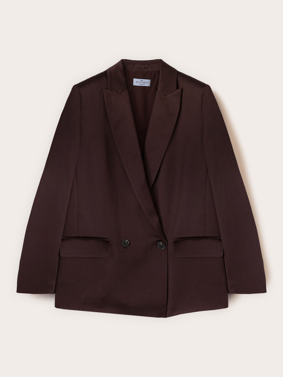 Veste structur&eacute;e double boutonnage en m&eacute;lange de lin