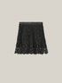 Lace openwork short skirt image number 3