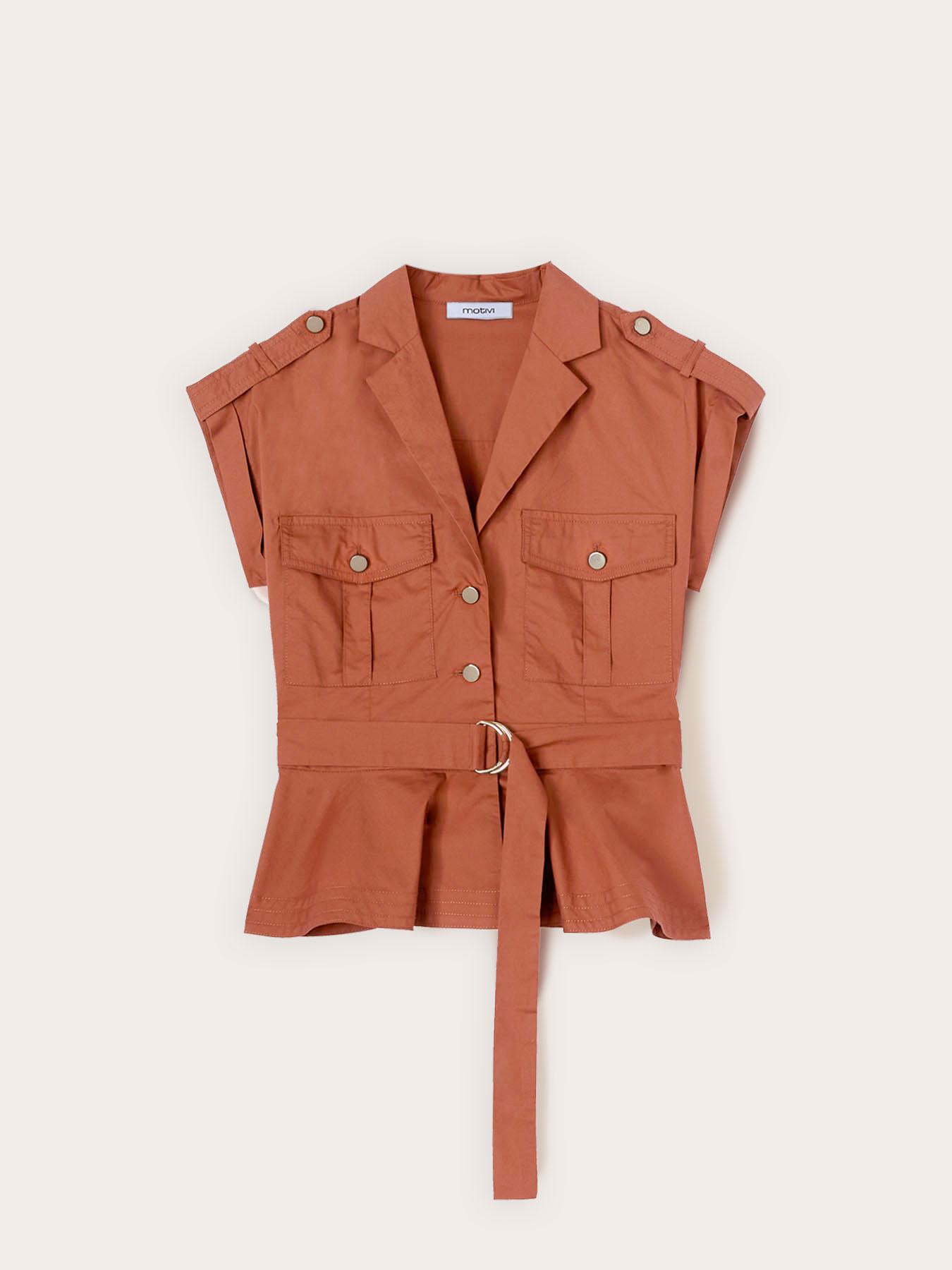 Chemise en popeline avec poches image number 4