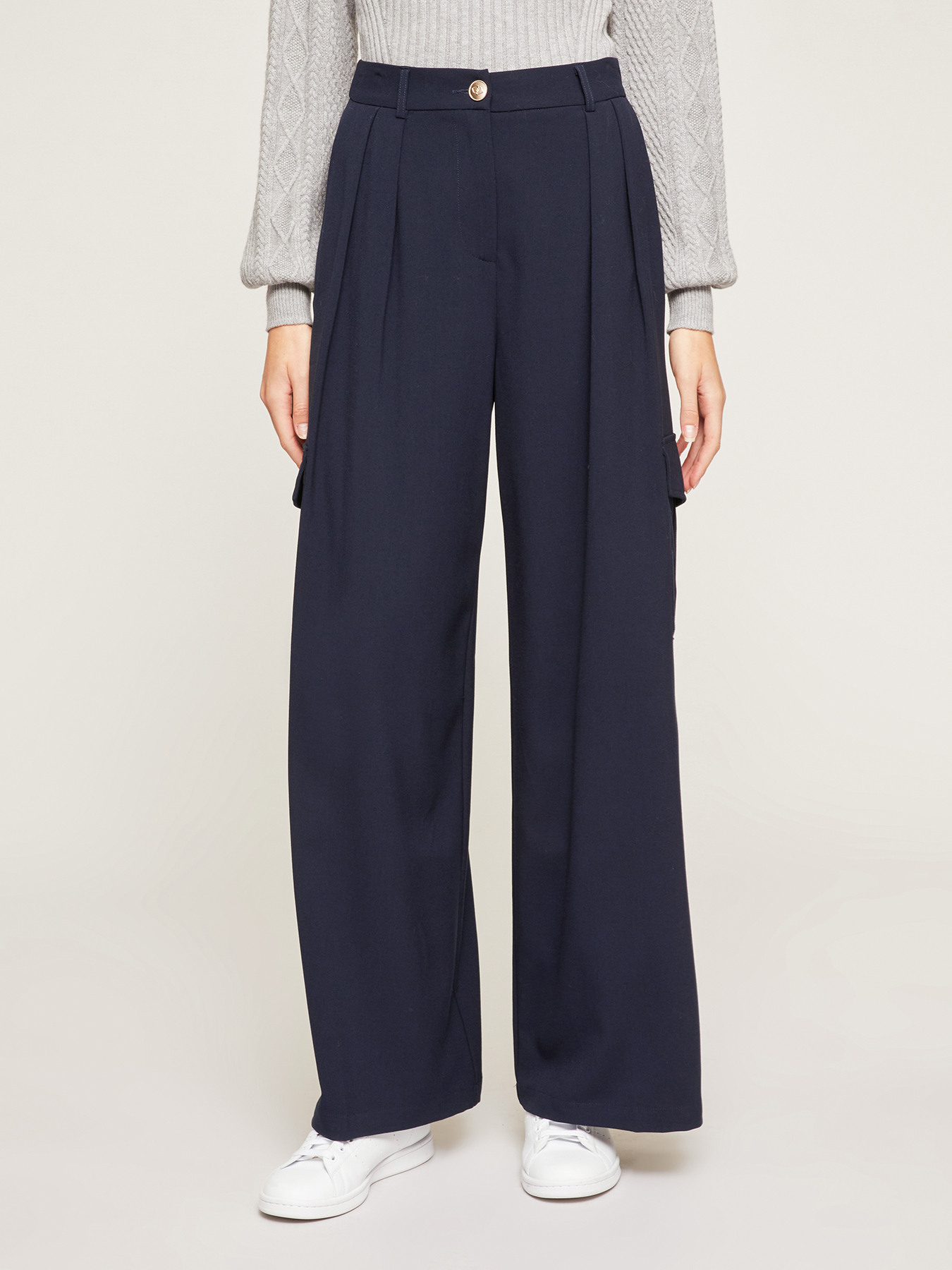Cargo type palazzo trousers image number 0