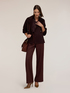 Short double-breasted wool-blend coat image number 2