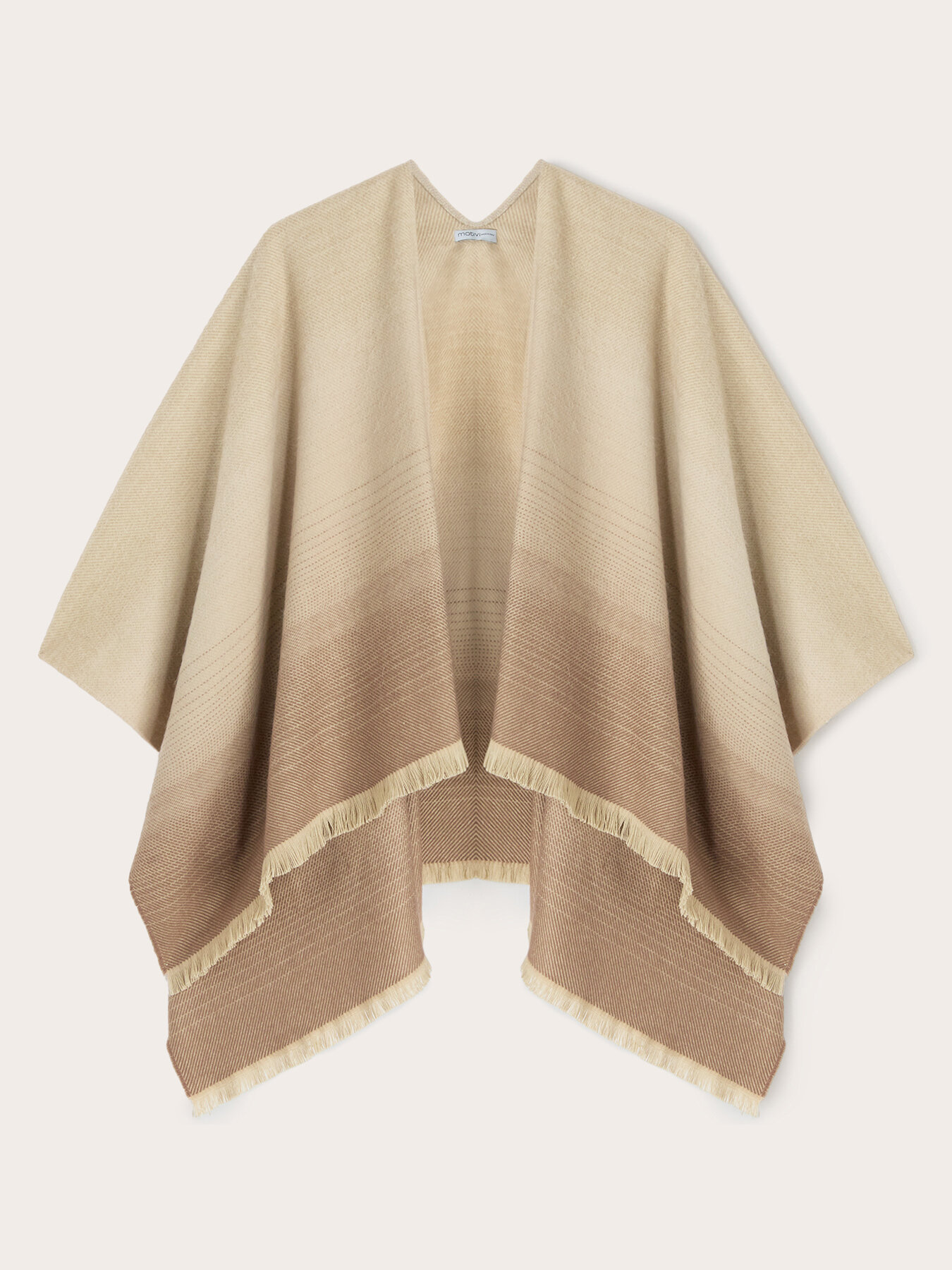 Poncho en jacquard effet estomp&eacute; image number 1