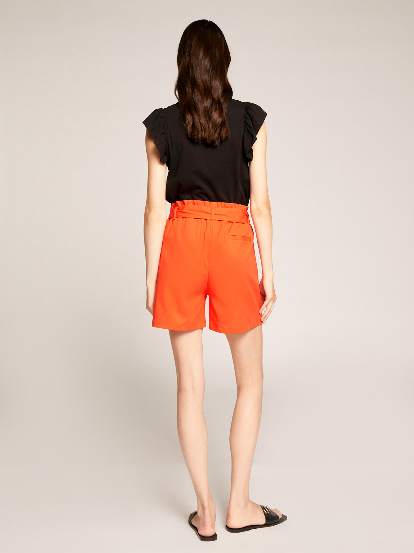 Shorts in cotone con cintura image number 1