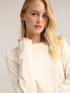 Glatter Strickpullover aus Viskose mit tonfarbenen Profilen image number 3