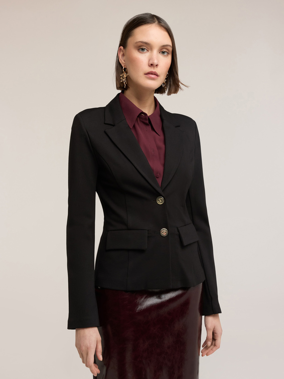 Blazer non doubl&eacute; en jersey milano