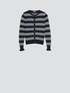 Striped cardigan with jewel buttons image number 3