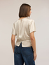 Satin blouse with sash image number 1