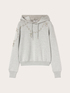 Closed hoodie with rhinestone embellishments image number 4