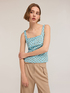 Top bustier con cut-out posteriore a pois image number 2